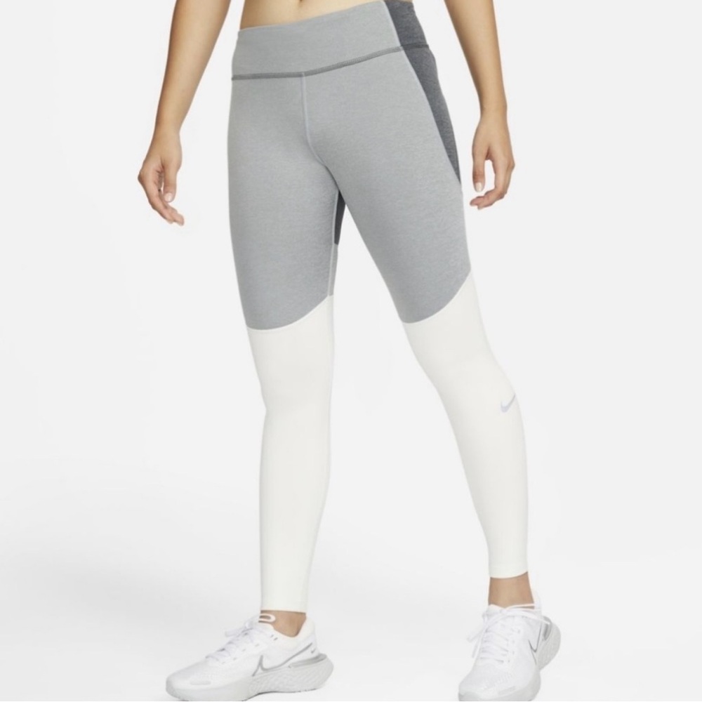 Women's Size S Nike Fast Warm Running Tights Athletic Pants Gray Dri-Fit